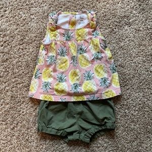 Carter’s Pineapple Tank and Shorts Outfit